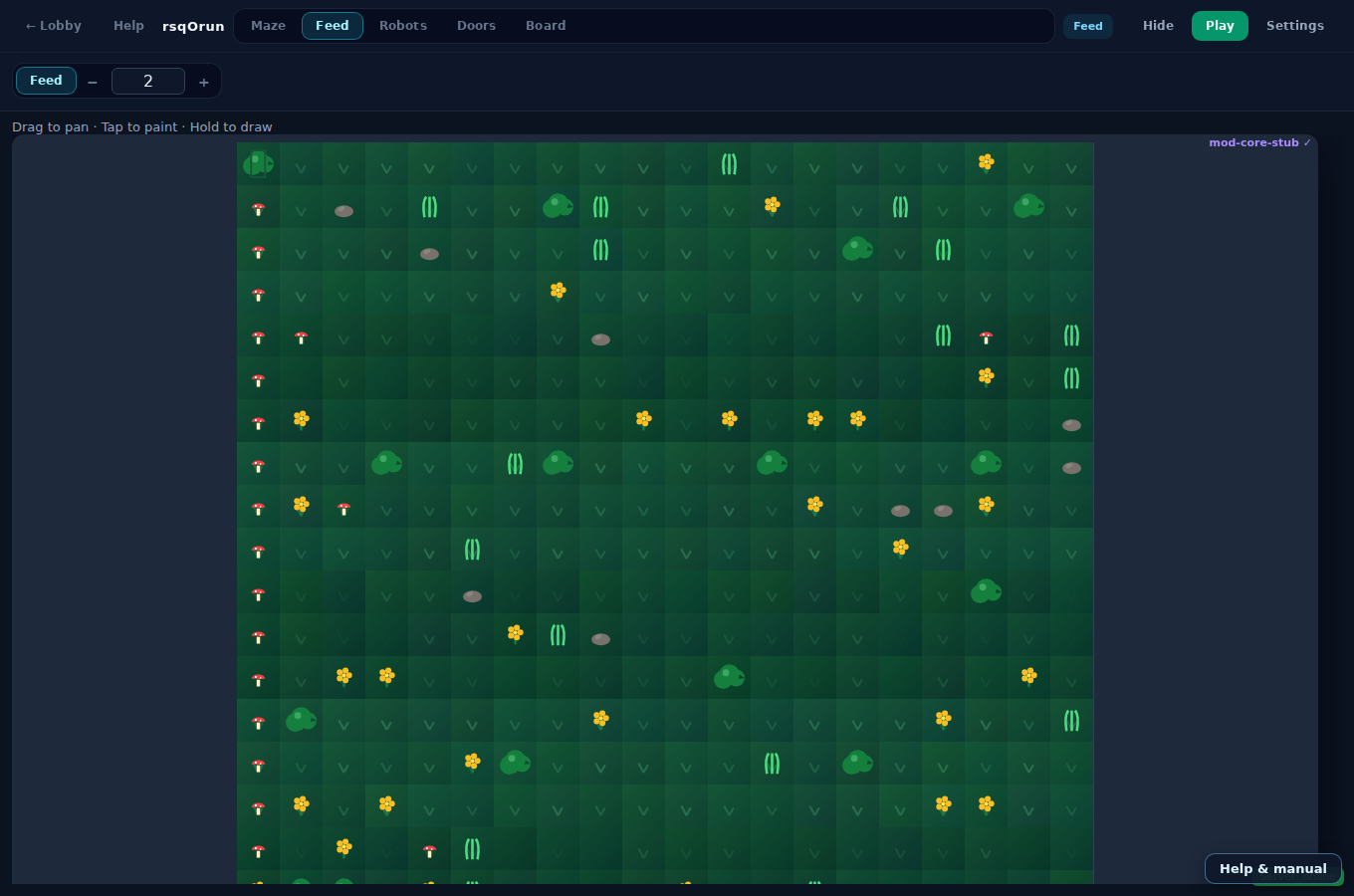 Feed tool with dot size controls
